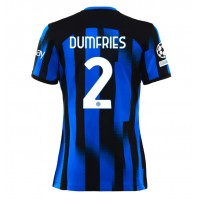 Camisa de time de futebol Inter Milan Denzel Dumfries #2 Replicas 1º Equipamento Feminina 2023-24 Manga Curta